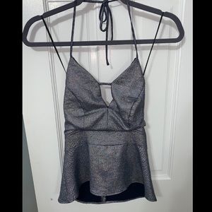 Express Halter Neck Tie Top